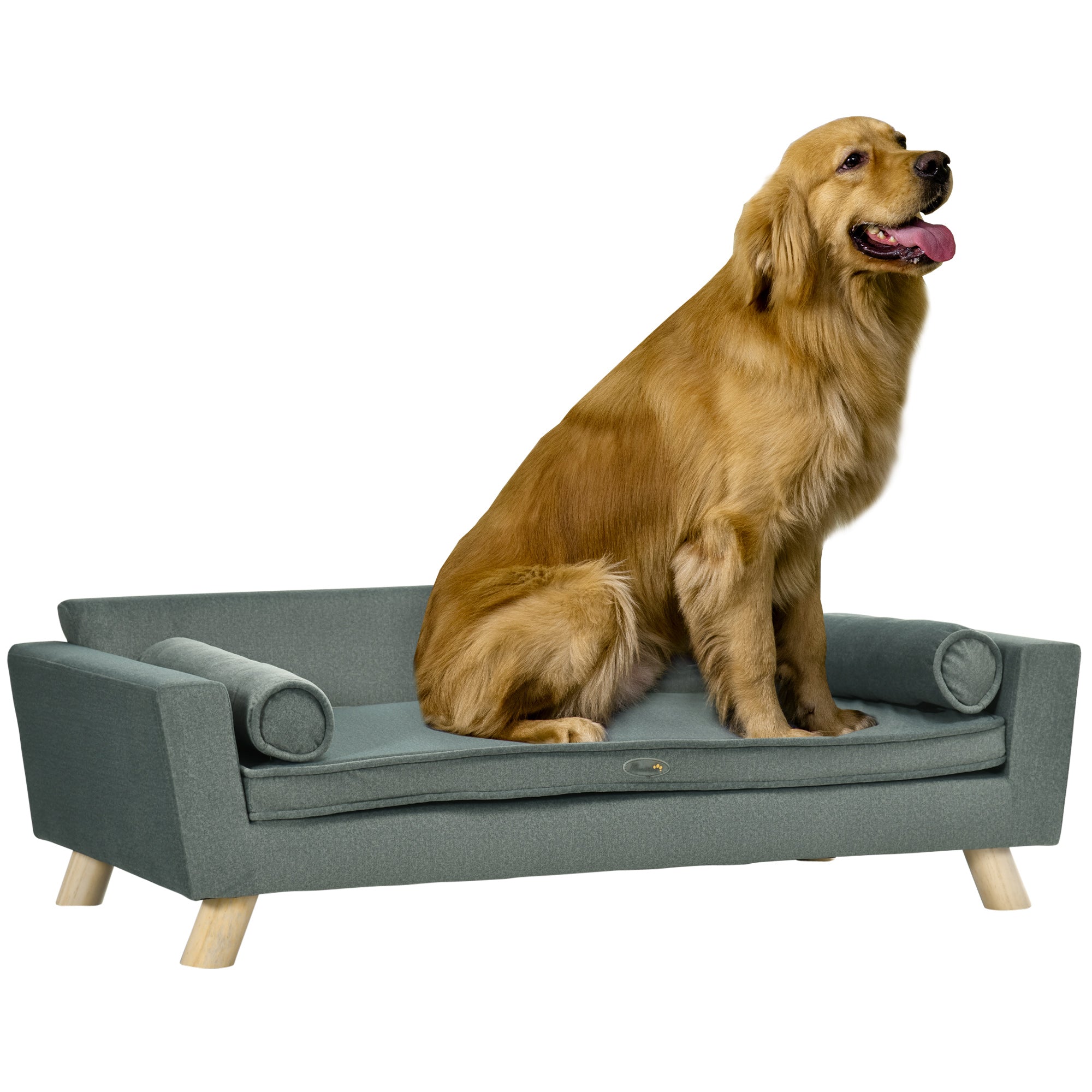 Dog Sofa Bed with Removable Pillows, Foam Pet Sofa Cat Sofa with Removable Washable Cushion, Water-resistant Fabric, for Medium and Large Dogs, Grey Dog Sofas Multi Colour  at Gallery Canada