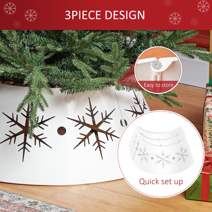 26" Christmas Tree Base Cover, Christmas Tree Collar with Hollow Snowflake Patterns for Home Decoration, White Christmas Trees   at Gallery Canada