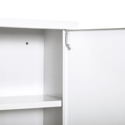 Wall Mount Medicine Cabinet 3 Tier Steel Emergency Box for Bathroom, Lockable with 2 Keys, White Wall Mounted Cabinets   at Gallery Canada