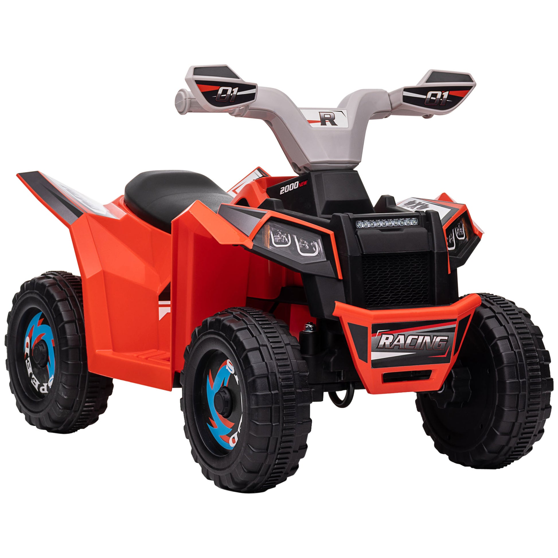 6V Quad Kids Electric Car with Wear-resistant Wheels, for Boys and Girls Aged 18-36 Months, Red Electric Toy Cars   at Gallery Canada