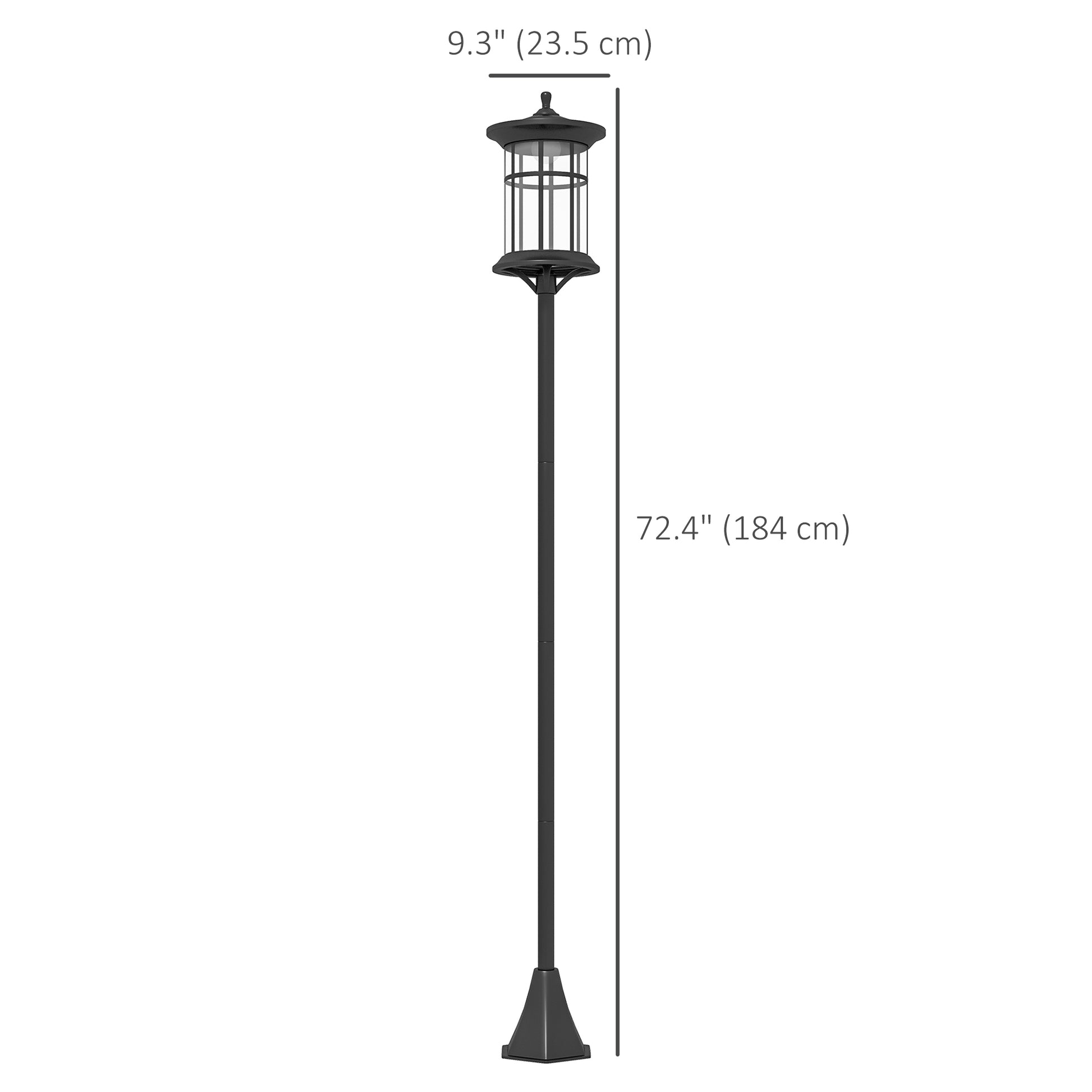 72" Solar Post Light, Cool White LED Outdoor Lamp, Waterproof IP44 for Patio, Garden, Backyard, Pathway Solar Post Lamps   at Gallery Canada