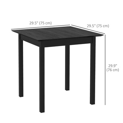 30" Square Dining Table, Farmhouse Dining Room Table with Pine Wood Frame, Space Saving Small Kitchen Table, Black Bar Tables & Dining Tables   at Gallery Canada