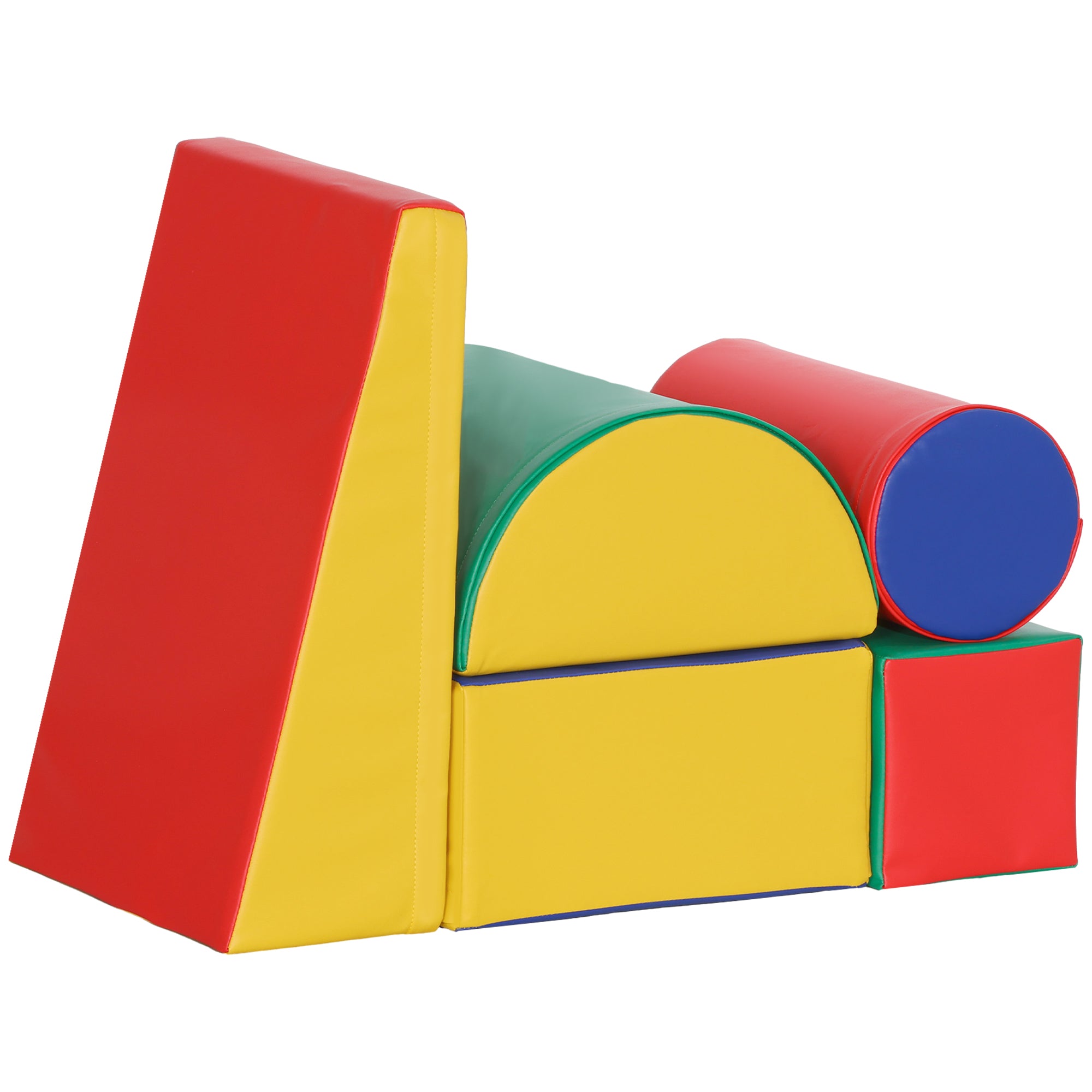 5 Piece Climb and Crawl Activity Playset Soft Safe Foam for Toddler Learning Toy Baby Gym & Playmats Red, Yellow, Green at Gallery Canada