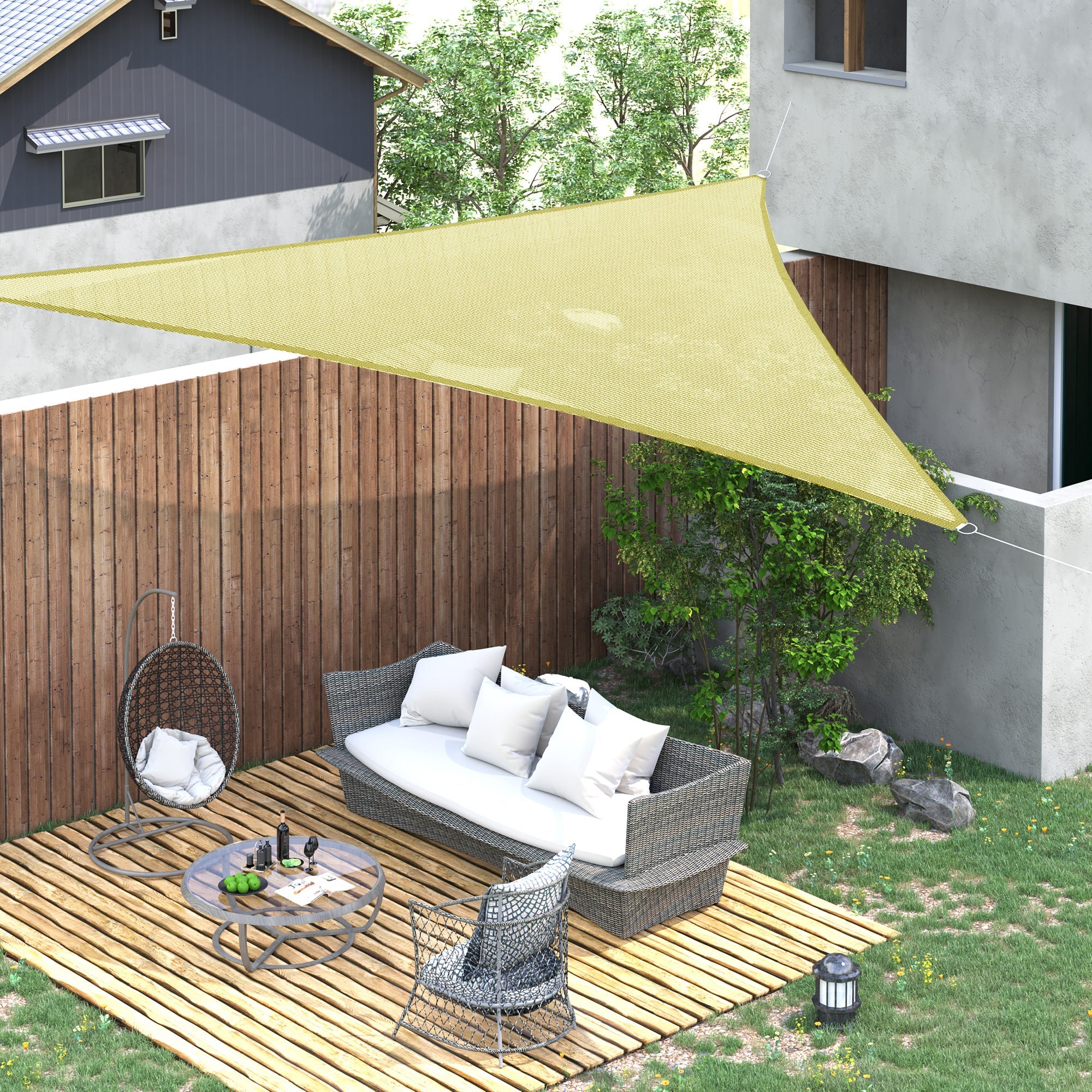 Triangle 13x13x13ft Sun Sail Shade Garden UV Block Sunshade Outdoor Canopy Patio Lawn Shelter Sand Shade Sails   at Gallery Canada