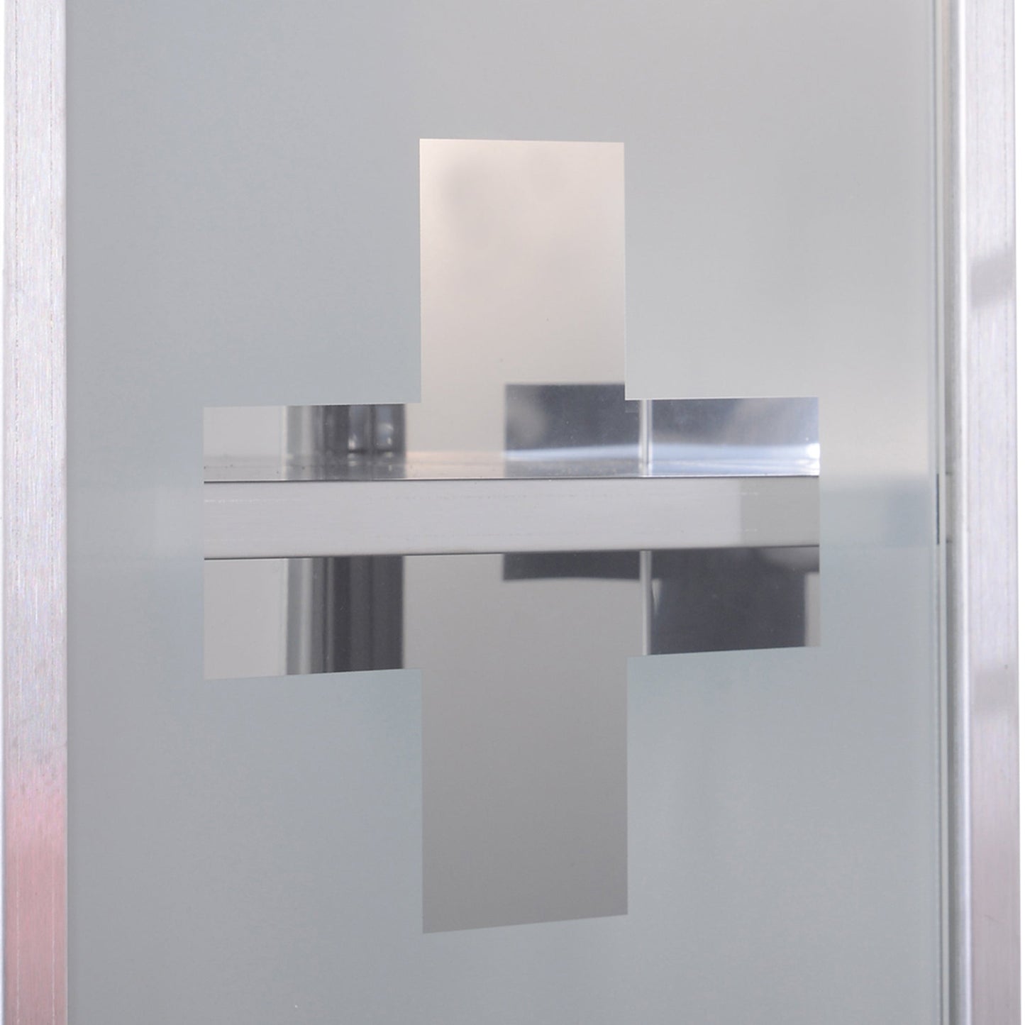 Wall Mount Medicine Cabinet Bathroom Cabinet with 2 Shelves, Stainless Steel Frame and Glass Door, Lockable with 2 Keys Mirror Medicine Cabinets   at Gallery Canada