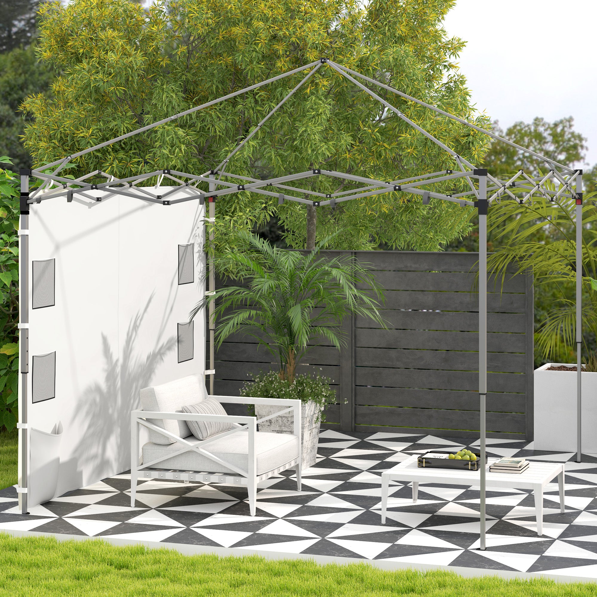 Instant Canopy Sidewall with 4 Storage Bag for 10 x 10 ft Straight Leg Pop Up Canopies, 1 Pack Sidewall Only, White Gazebo Sidewalls at Gallery Canada
