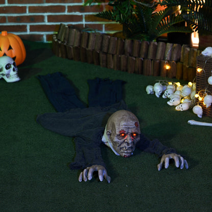 Animated 55-Inch Crawling Zombie Halloween Decoration with Sound and Motion, Multi Colour Halloween Decorations Multi Colour  at Gallery Canada