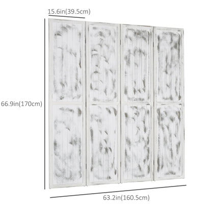 Screen Divider Room Divider Screen with Foldable Design for Indoor Bedroom Office 5.5' Rustic White Room Dividers   at Gallery Canada