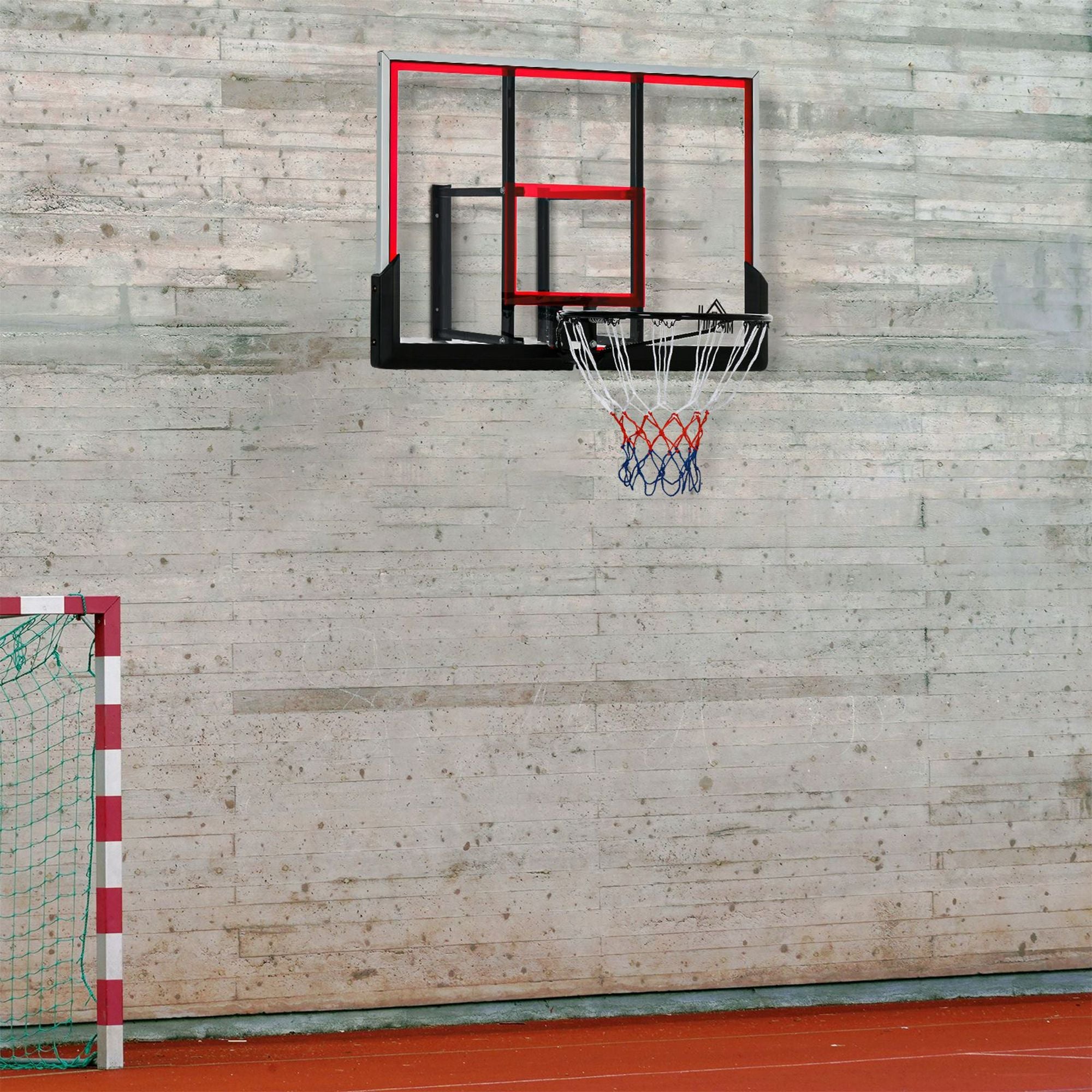 Wall Mounted Basketball Hoop, Backboard and Rim Combo, with 43'' x 30'' Shatter Proof Backboard, Durable Bracket and Net, for Indoor and Outdoor Basketball   at Gallery Canada