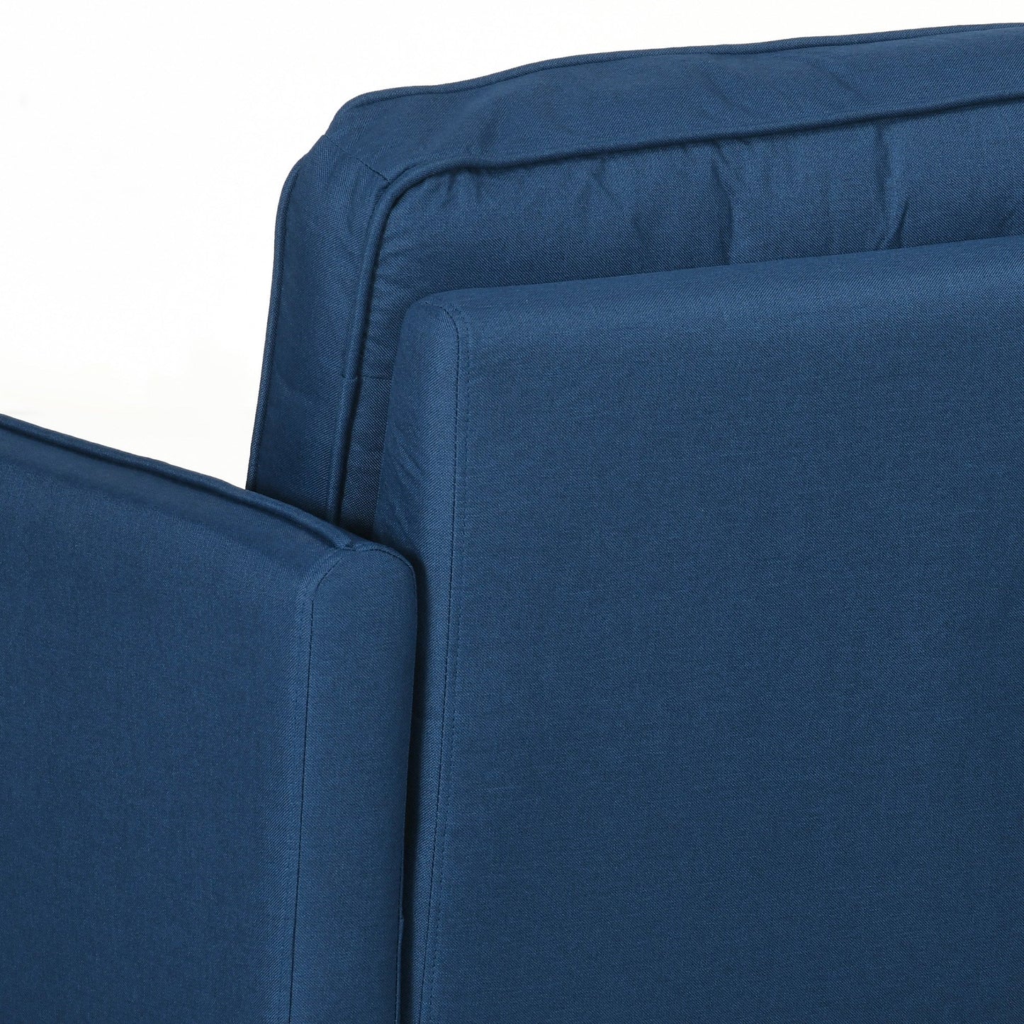 56" Loveseat Sofa for Bedroom Upholstered 2 Seater Couch with Back Cushions and Pillows, Blue 2-Seater Sofas   at Gallery Canada