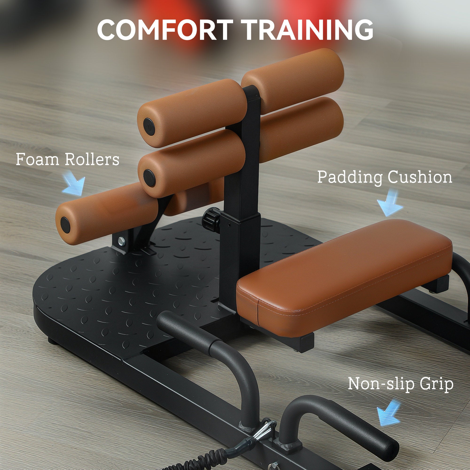 Foldable Sissy Squat Machine, Hip Thrust Machine with Push Up Stand, Multipurpose Glute Workout Equipment Squat Machine at Gallery Canada