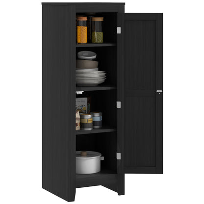 Modern Kitchen Pantry Storage Cabinet with Adjustable Shelf Small Storage Cabinet with Door and Shelves Black Kitchen Pantry Cabinets   at Gallery Canada