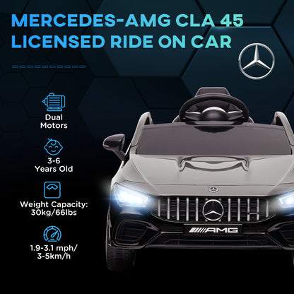 Mercedes-AMG Licensed 12V Ride on Car, Kids Electric Car with Remote Control, Spring Suspension, LED Lights, Black Electric Toy Cars   at Gallery Canada