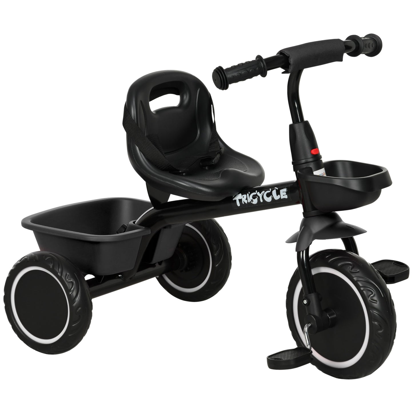 Tricycle for 2-5 Years Old, Toddler Bike with Adjustable Seat, Black Tricycles for Kids   at Gallery Canada