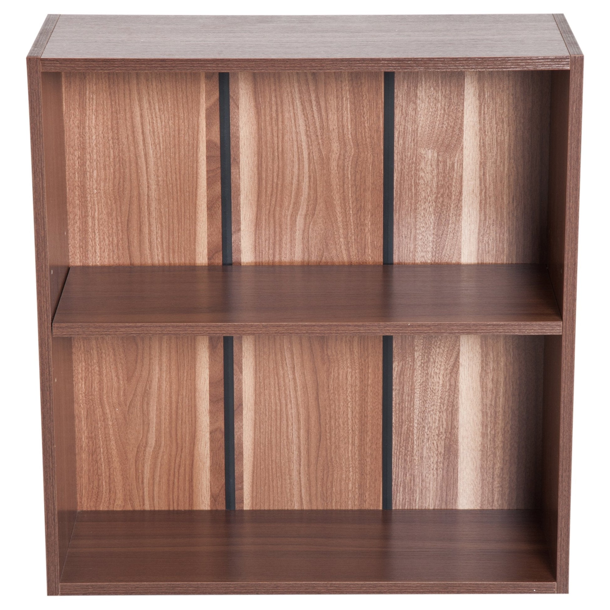 Wood Small Bookshelf 2 Tier Storage Rack Chest Unit Home Office Furniture Walnut Small Bookshelves   at Gallery Canada