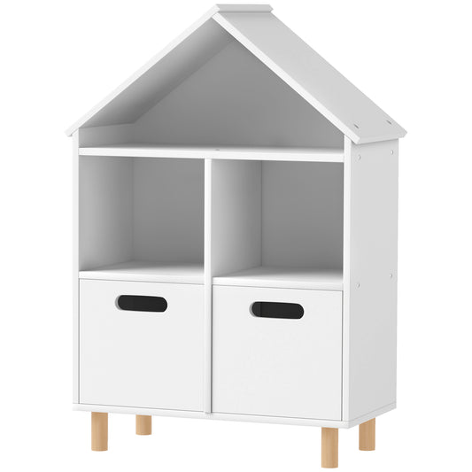 3 Tier Kids Bookshelf with Two Drawers, for Bedroom, Kids Room, White Small Bookshelves   at Gallery Canada