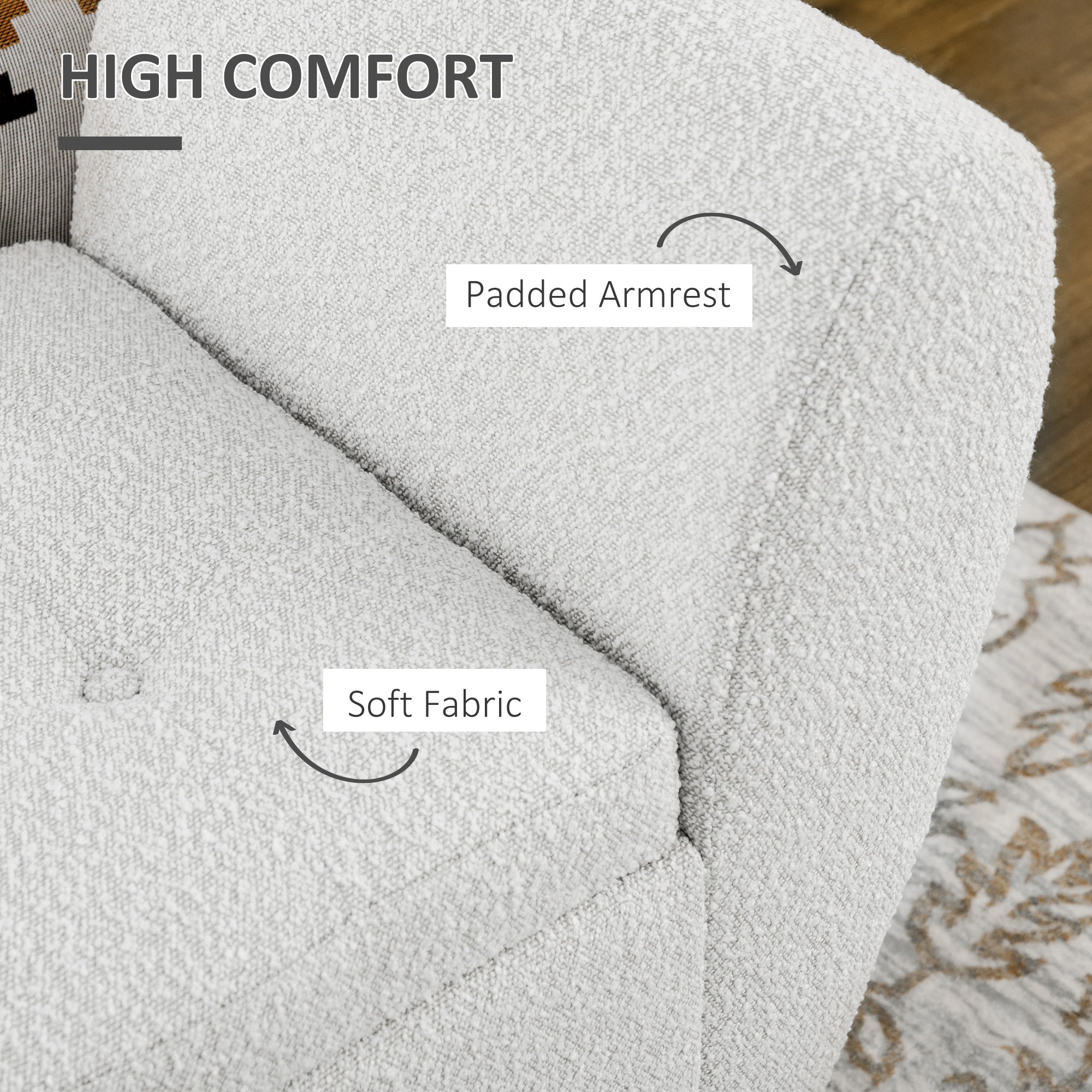 Upholstered Storage Bench with Arms, Modern Ottoman Bench for Bedroom, Entryway, and Living Room, Light Grey Storage Ottomans & Benches at Gallery Canada