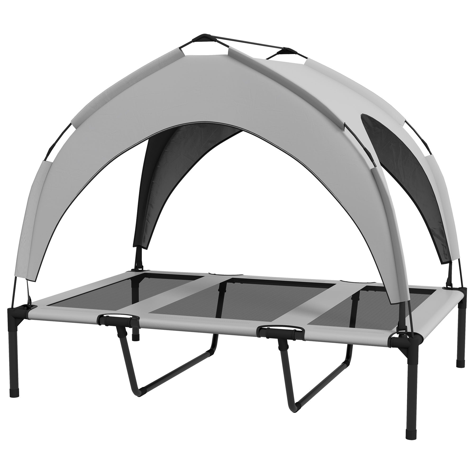 Raised Dog Bed Cooling Dog Cot w/ Canopy Washable Breathable Mesh, for Large Dogs, Light Grey Elevated Dog Beds at Gallery Canada