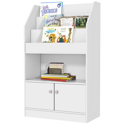 Toy Storage Organizer Shelf, Kids Bookshelf for Bedroom, Playroom, Nursery, White Baby & Kids Storage White  at Gallery Canada