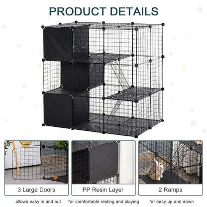 56 Panels Pet Playpen Small Animal Cage for Rabbit Houses & Habitats   at Gallery Canada