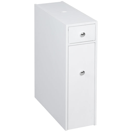 Small Bathroom Storage Cabinet, Space Saving Toilet Paper Cabinet, Narrow Bathroom Cabinet with Drawers and Hidden Storage, White Bathroom Cabinets White  at Gallery Canada