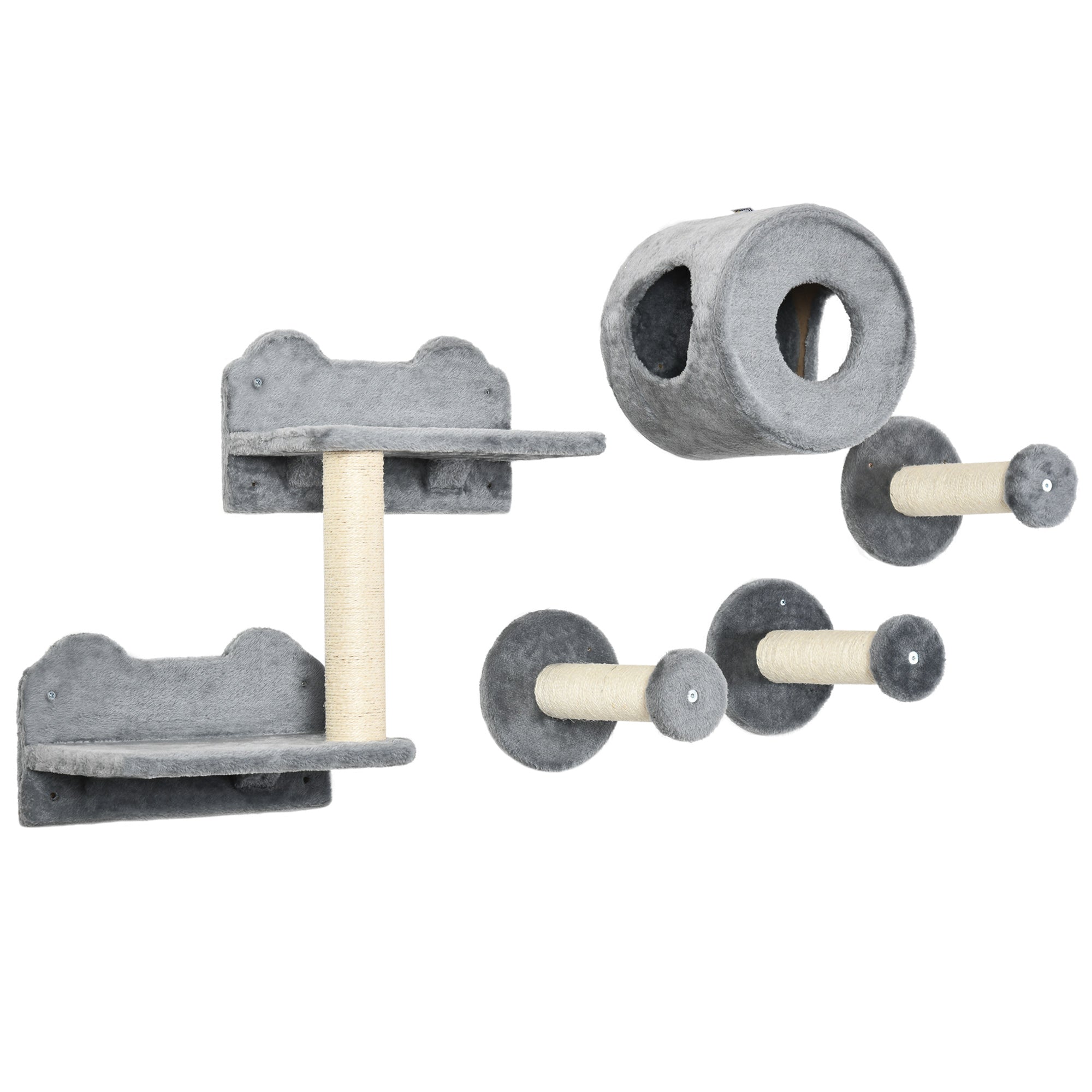 Pet Wall-mounted Climbing Shelf Set, Grey Cat Climbing Wall at Gallery Canada