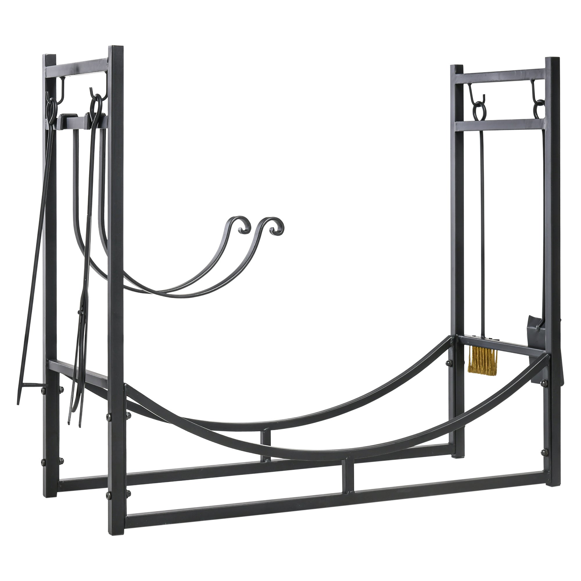 2-Tier Firewood Log Rack with 4 Tools 33