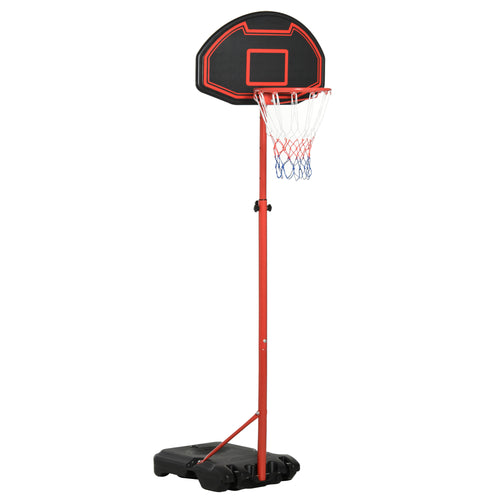 Portable Basketball Stand, 5-7FT Adjustable Outdoor Indoor Hoop System with Wheels For Youth