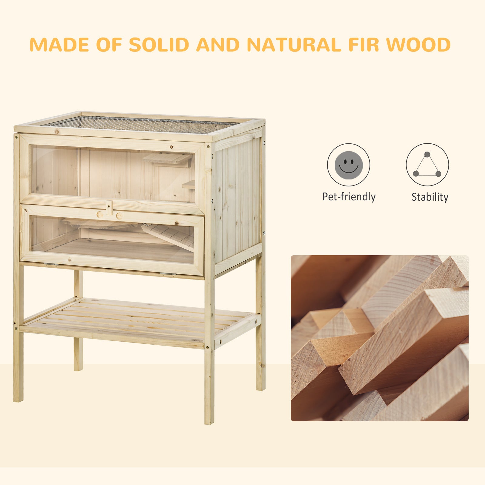 3 Tier Fir Wood Hamster Cage Mouse Rats Small Animals Play House Exercise Activity Center Hamster Cages at Gallery Canada