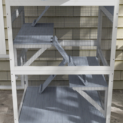 34" L Catio Outdoor Cat Enclosure on Wheels with Hammock Multiple Platforms Resting Condo Ramps, for 1-3 Cats Outdoor Cat Enclosures   at Gallery Canada