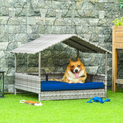 Wicker Pet House Dog Bed for Indoor/Outdoor Rattan Furniture with Cushion Houses, Kennels & Pens   at Gallery Canada