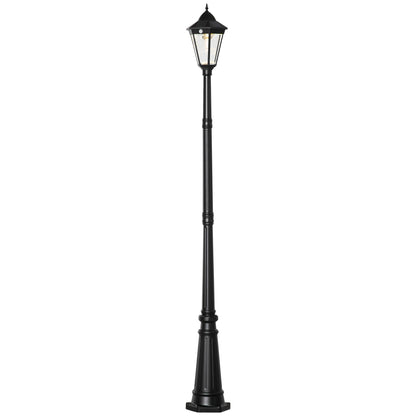 92" Solar Lamp Post Light Outdoor Street Lamp, Motion Activated Sensor PIR, Adjustable Brightness for Backyard, Black Solar Post Lamps Multi Colour  at Gallery Canada