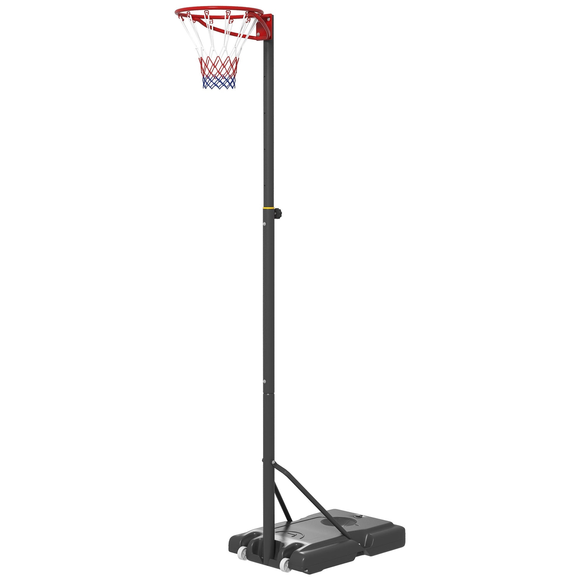 Portable Basketball Hoop, Basketball System, 8-10ft Height Adjustable, with Wheels and Fillable Base Basketball Black  at Gallery Canada