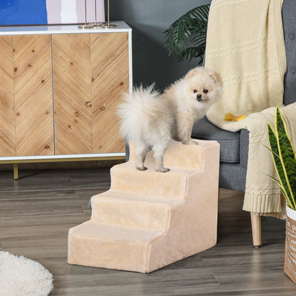 Pet Steps Cat Stairs Ladder for Cats and Dogs Get On Bed Sofa Couch with Removable Cover, Beige Dog Stairs   at Gallery Canada