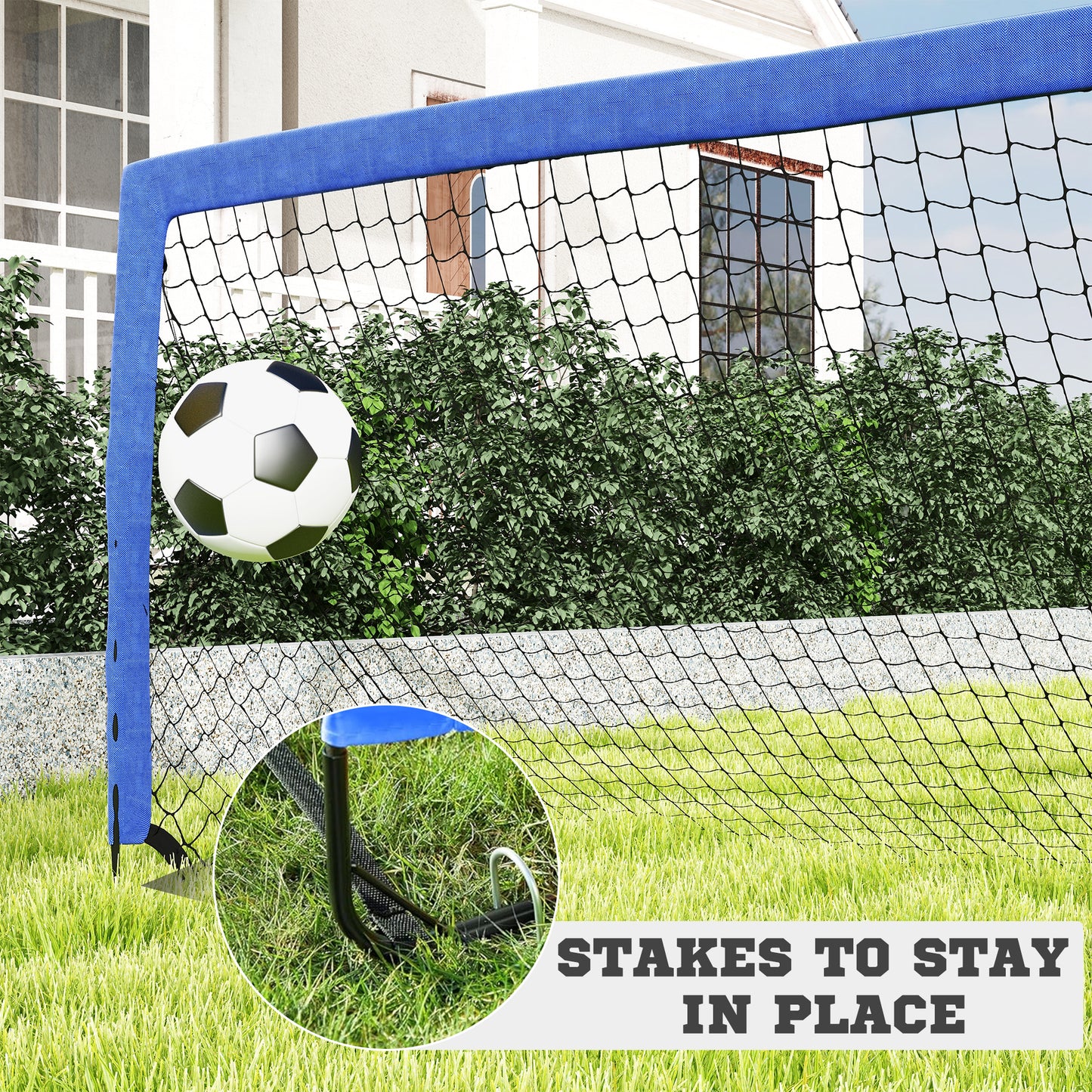 Set of 2 Soccer Nets for Backyard, Portable Soccer Goal for Practice with Carry Bag Football   at Gallery Canada