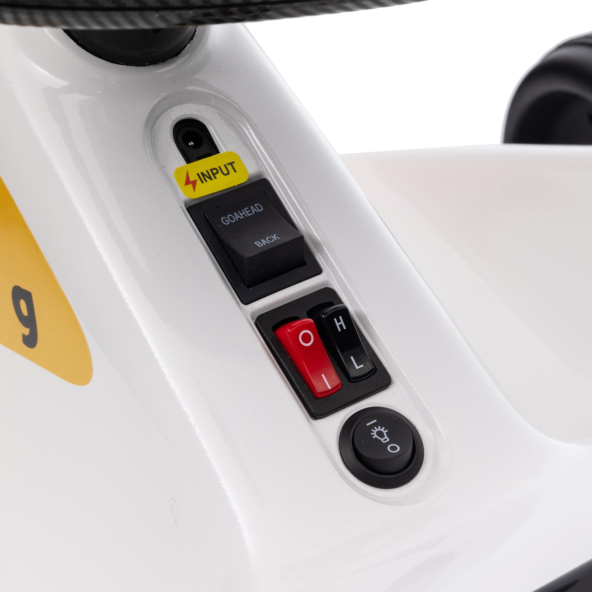 6V Electric Go Kart for Aged 3-5 Kids with Music, Light, Horn, White Electric Ride On Toys at Gallery Canada