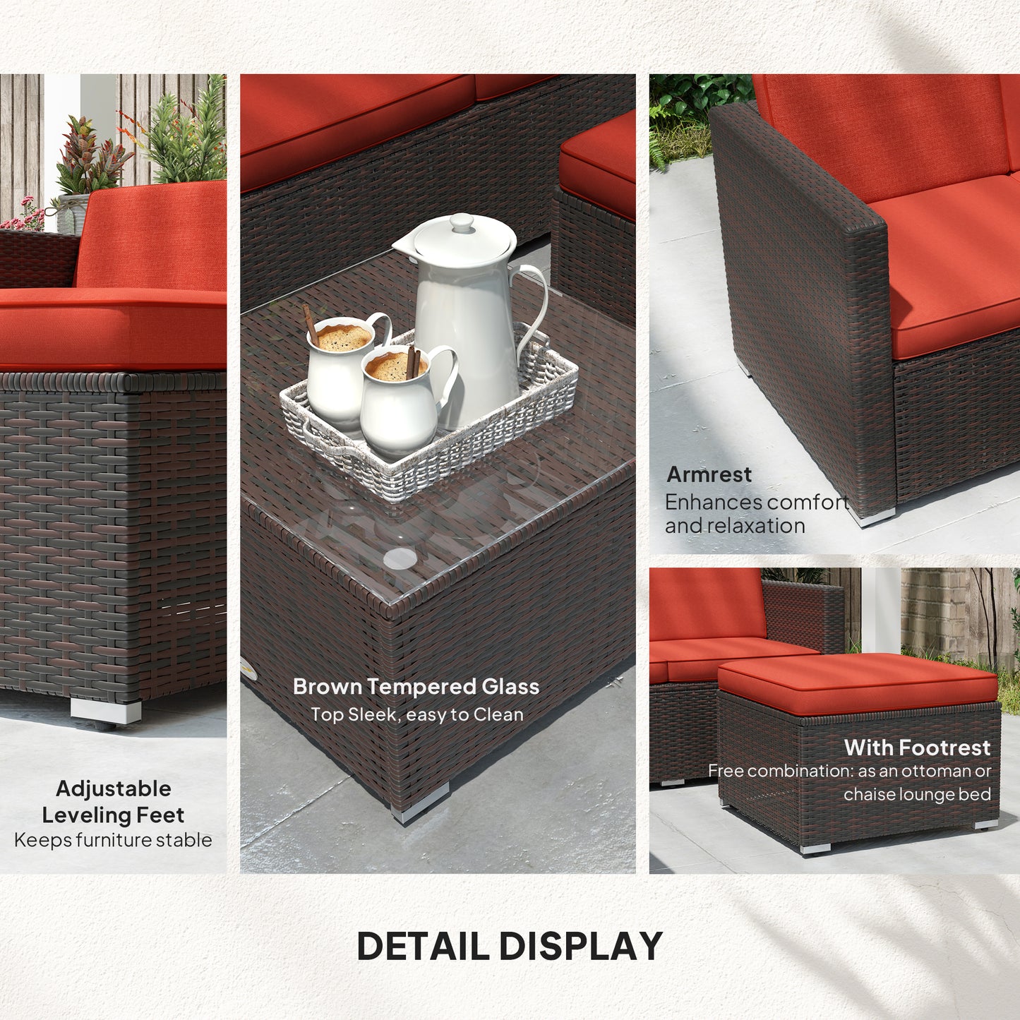 Patio Furniture w/ Soft Cushions, Corner Sofa Sets, Red Patio Furniture Sets at Gallery Canada