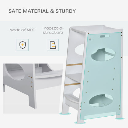 Step Stool for Toddler with Adjustable Standing Platform Safety Rail Toddler & Kids Step Stools   at Gallery Canada