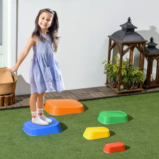 5 PCs Kids Stepping Stones, Obstacle Course Sensory Play Equipment for 3-8 Years, Indoor Outdoor Use Gym Sets & Swings Multi Colour  at Gallery Canada