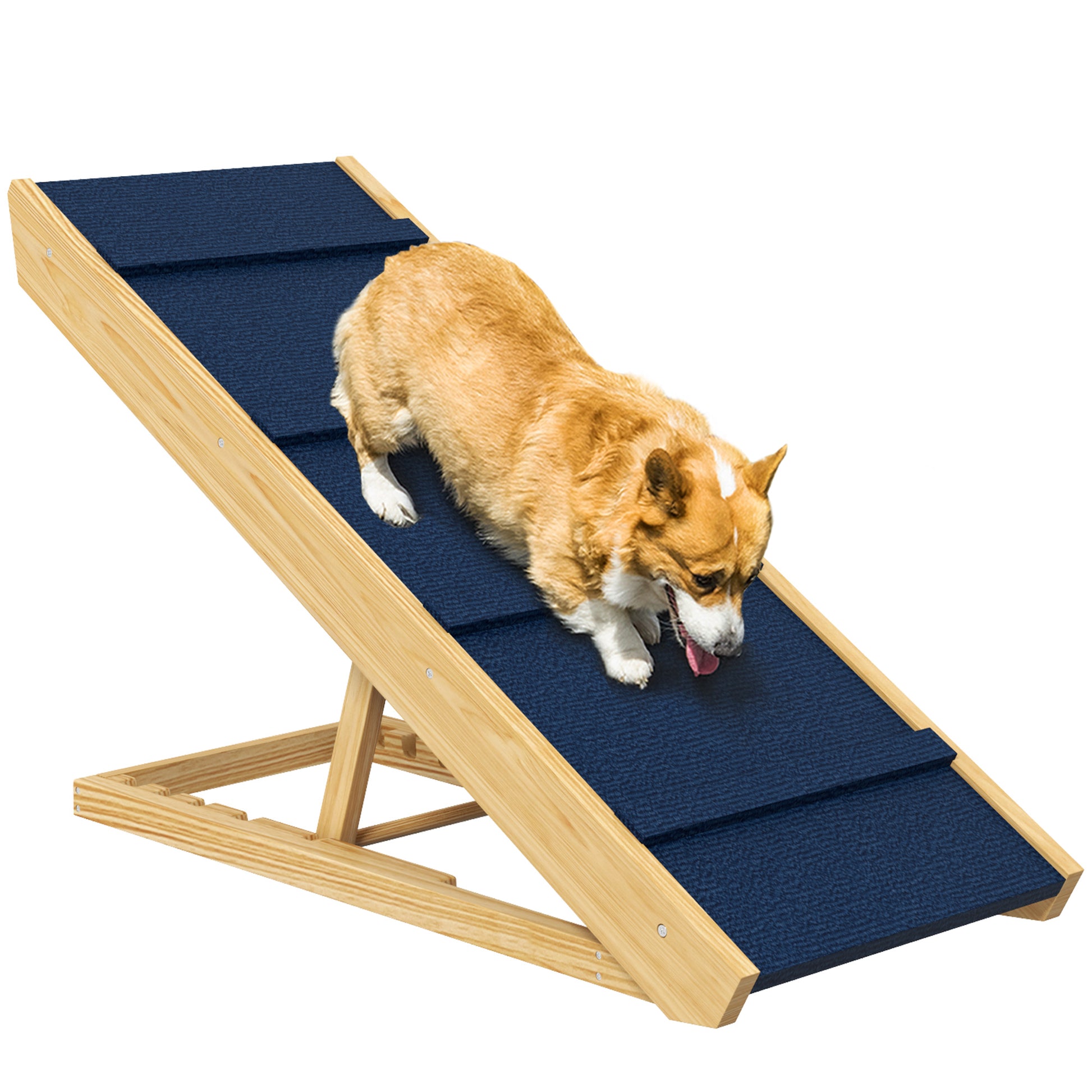 Adjustable Dog Ramp for Bed, Sofa, with Non-Slip Surface, Folding Dog Stair for Small, Medium, Large Dogs Dog Stairs   at Gallery Canada