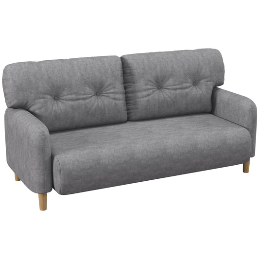 58" 2 Seat Sofa, Modern Love Seats Furniture, Upholstered 2 Seater Couch, Solid Wood Frame, Grey 2-Seater Sofas Grey  at Gallery Canada