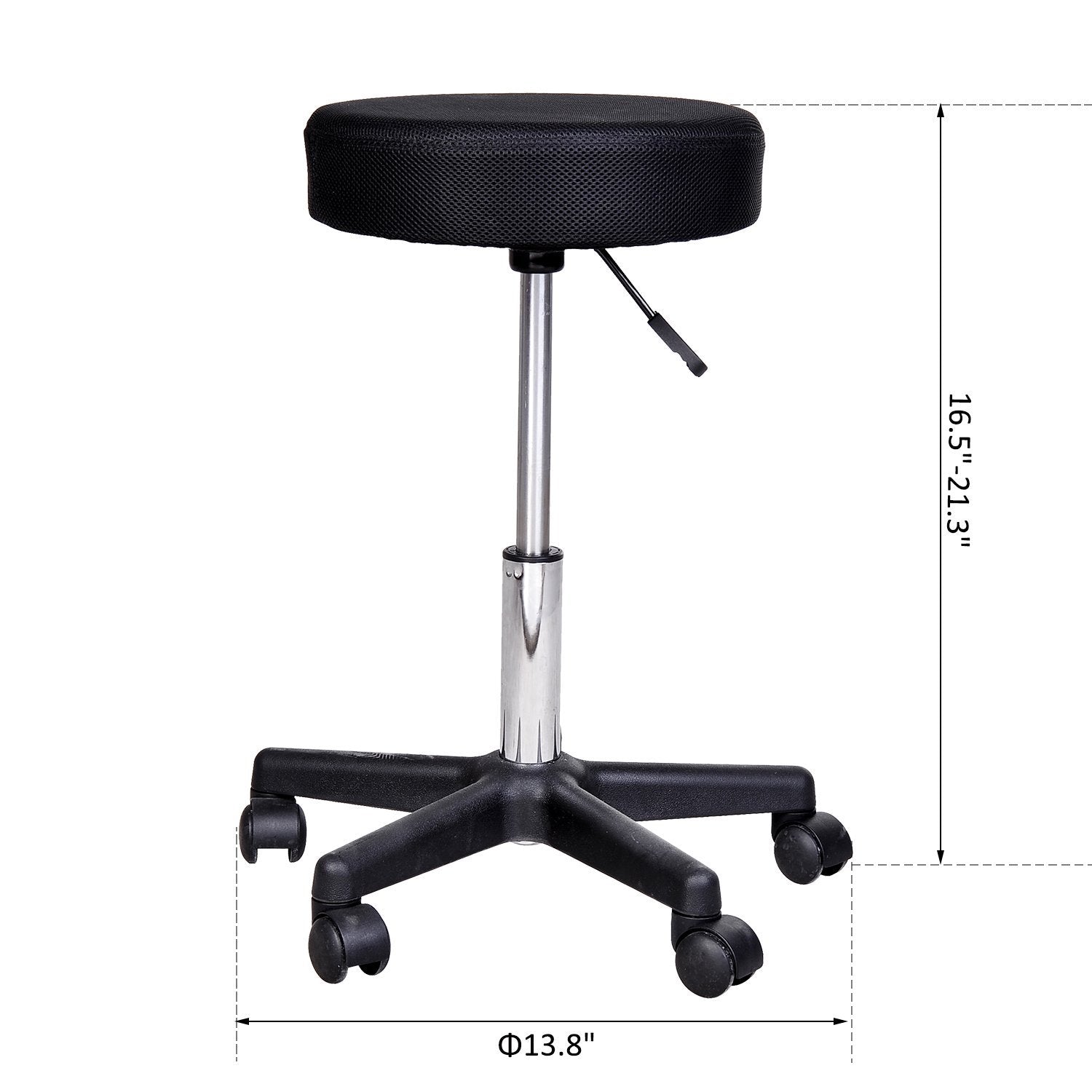 Adjustable Hydraulic Swivel Massage Salon Stool Facial Spa Tattoo Saddle Chair with 3 Changeable Seat Covers, Red/White/Black Salon Stools   at Gallery Canada