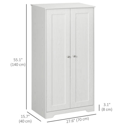 Storage Cabinet, Freestanding Kitchen Cabinet with 2 Doors, Adjustable Shelves for Living Room, White Storage Cabinets at Gallery Canada