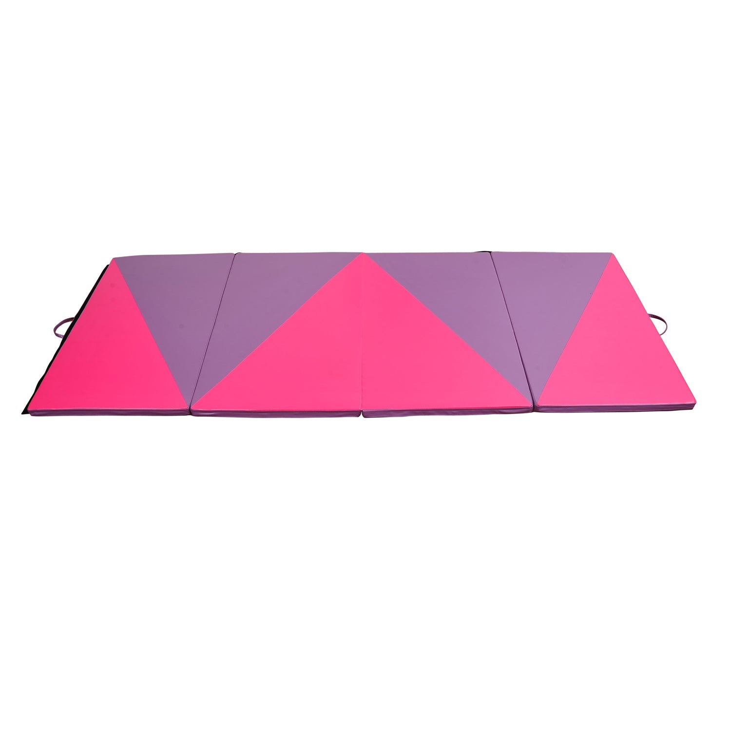 4'x10'x2'' Folding Gymnastics Tumbling Mat, Exercise Mat with Carrying Handles for Yoga, MMA, Martial Arts, Stretching, Core Workouts, Pink and Purple Gymnastics Mats   at Gallery Canada