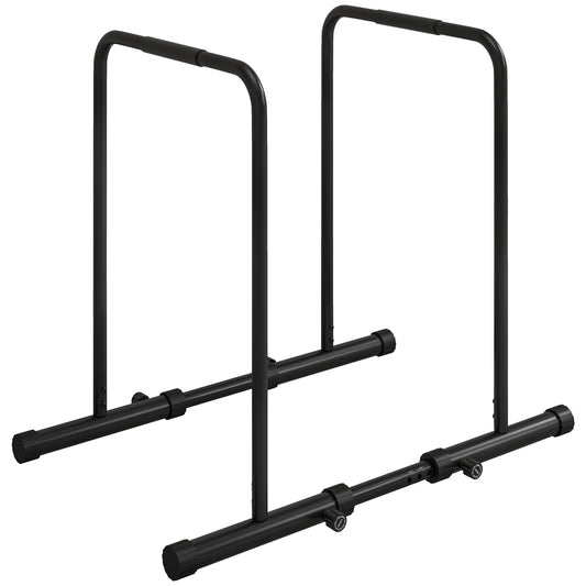 Adjustable Dip Station, Push Up Bars with 6 Width and 2 Height Levels for Home Gym Fitness Workout More-Strength Training Equipment   at Gallery Canada