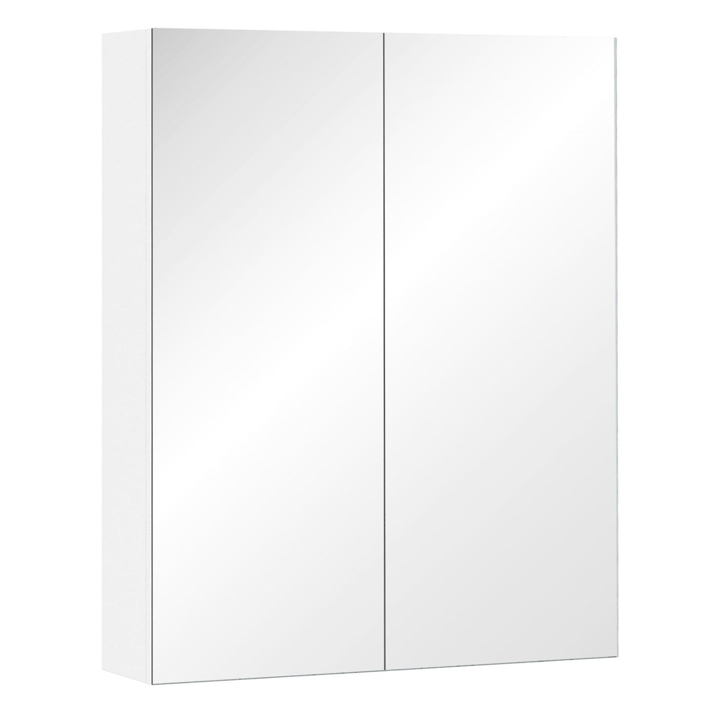 Double Door Wall Mount Medicine Cabinet with Mirror, Soft Close, White Mirror Medicine Cabinets White  at Gallery Canada