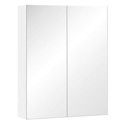 Double Door Wall Mount Medicine Cabinet with Mirror, Soft Close, White Mirror Medicine Cabinets White  at Gallery Canada