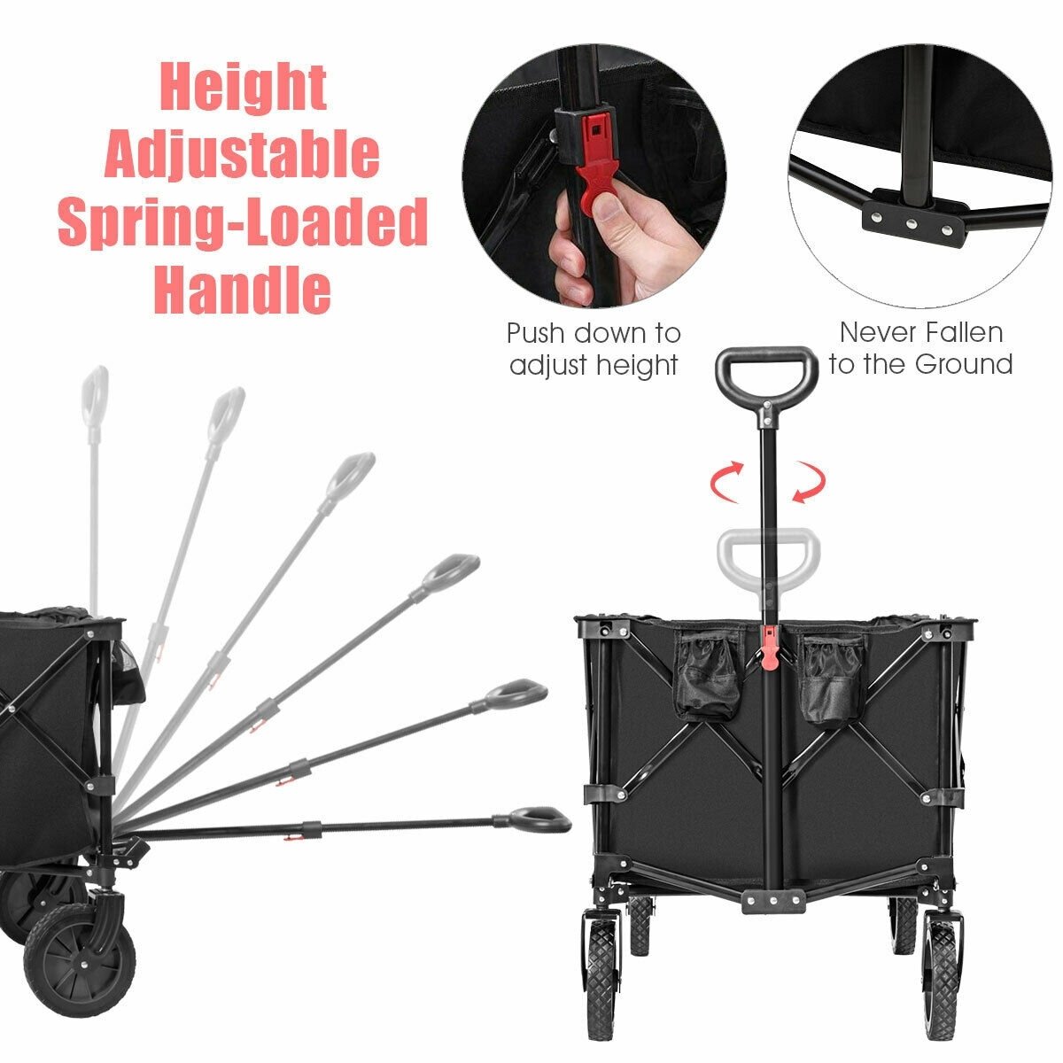 Outdoor Utility Garden Trolley Buggy , Black Garden Tools   at Gallery Canada