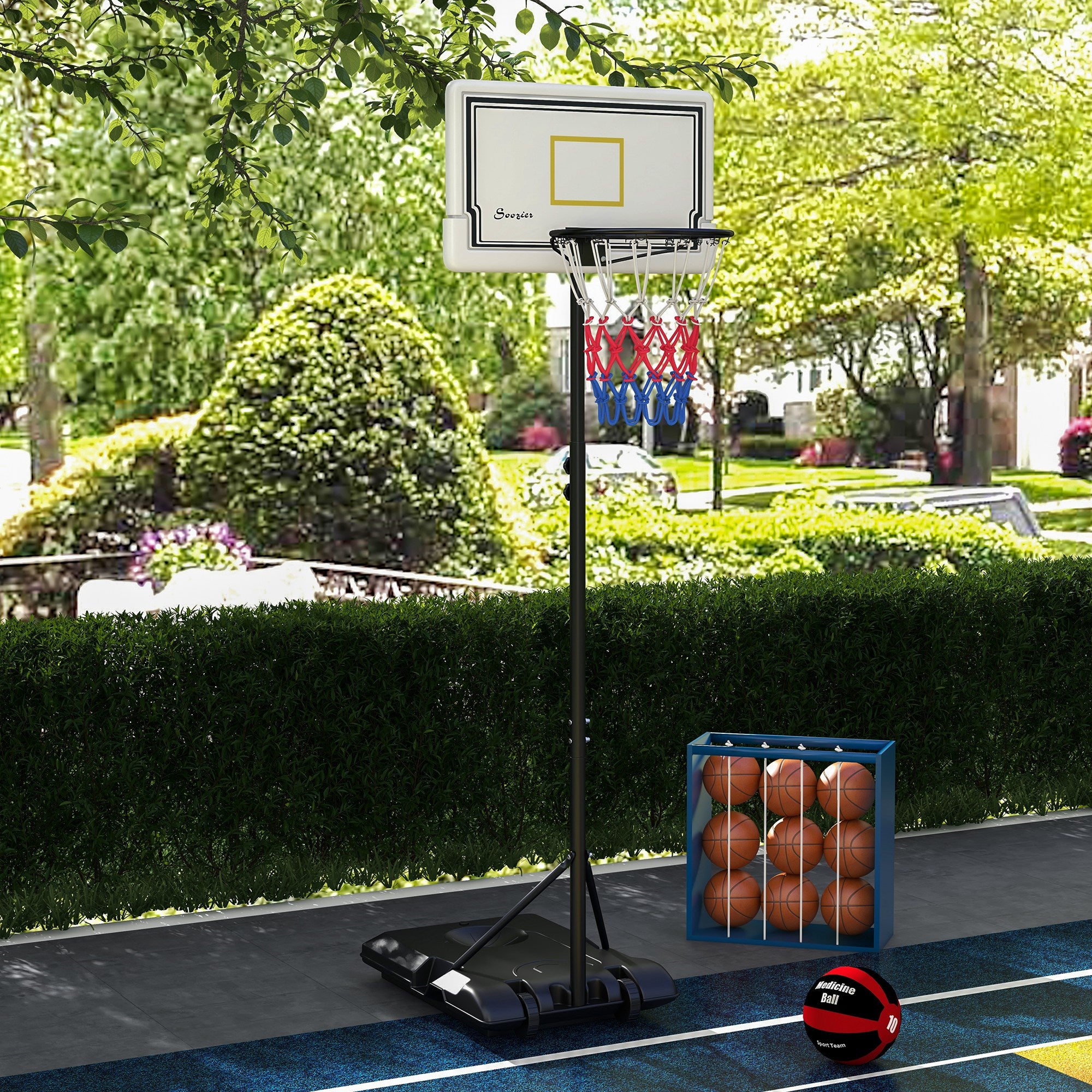 6-7ft Portable Basketball Hoop, Basketball Goal with Wheels and Fillable Base, for Teenagers Youth Adults Basketball at Gallery Canada
