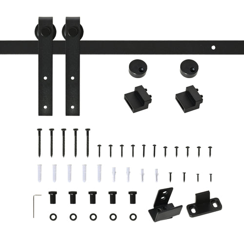 6FT Mini Barn Door Hardware Kit, Sliding Barn Door Cabinet Hardware Kit for 19.7